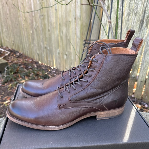 Frye Men’s Phillip Lace Up Work Boots (Dark Brown) - Size 11M (NWT) - Picture 6 of 15